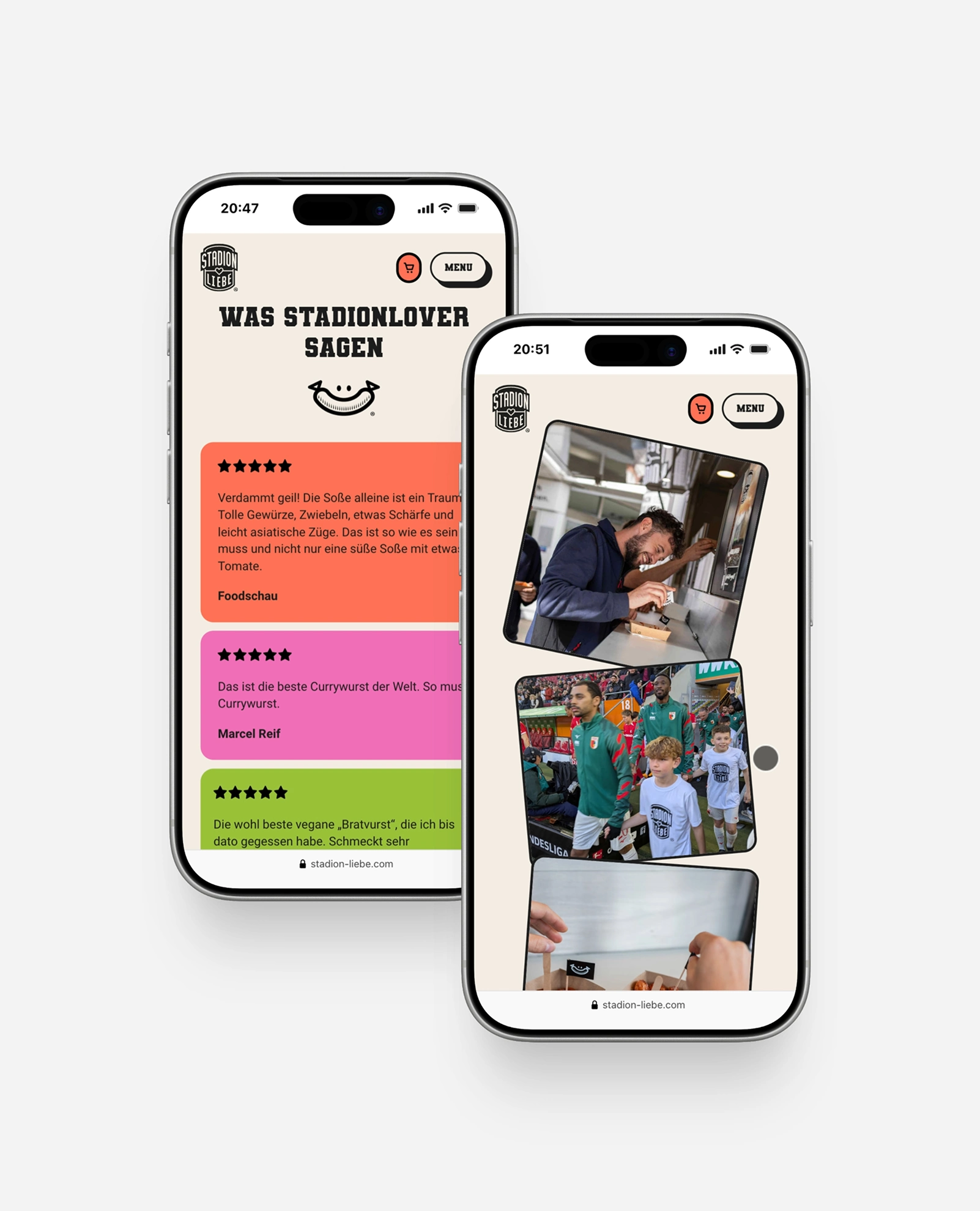 Mobile Ansicht der Bewertungen und Bildergalerie Stadionliebe München