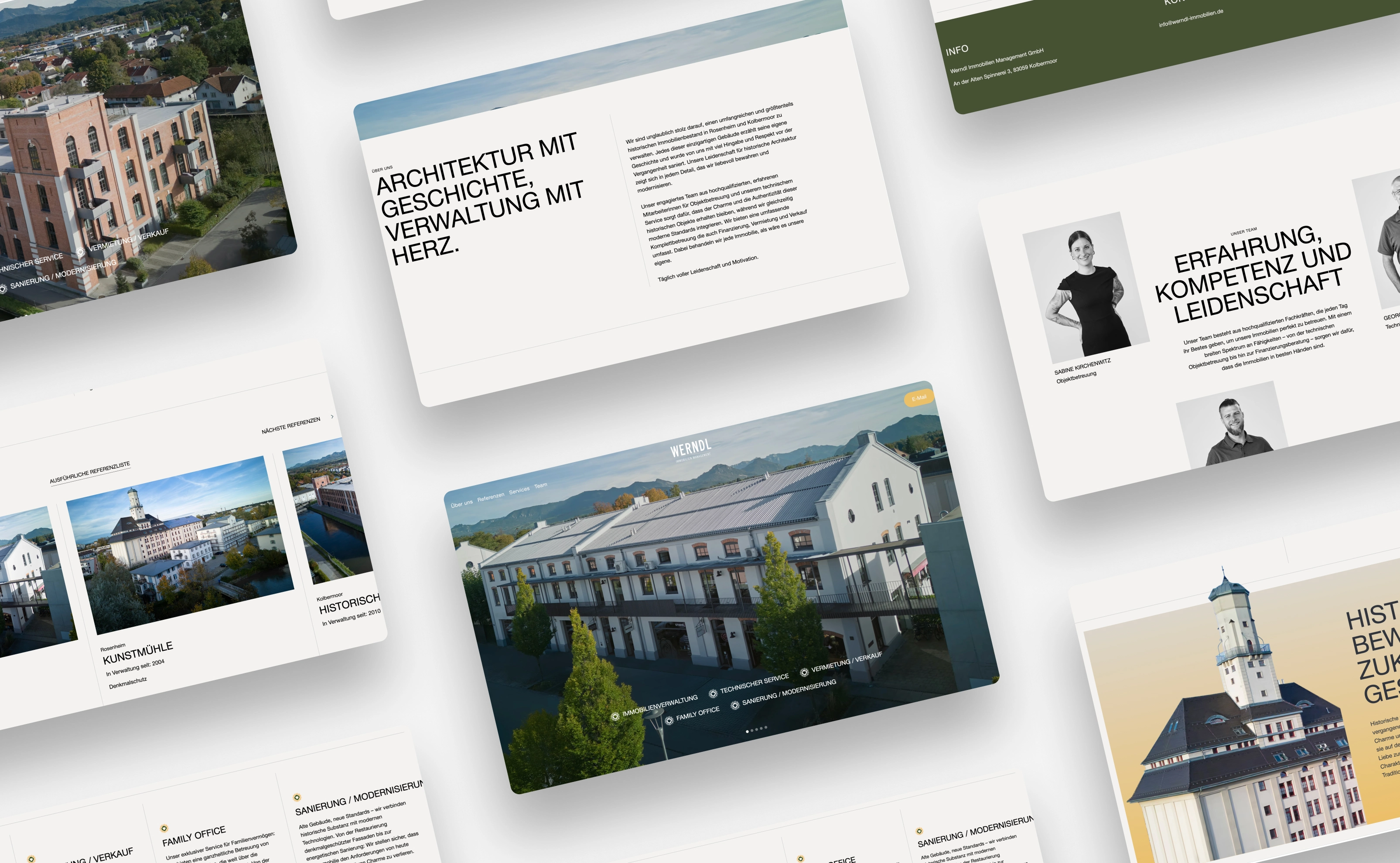 Übersicht aller Webseiten der Immobilienverwaltung Werndl im Webflow-Webdesign